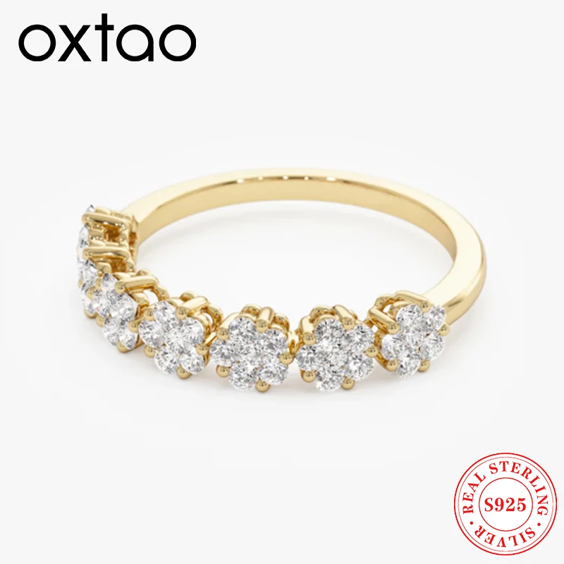 OXTAO Simple Women's Ring 1.6mm&1.5mm Moissanite Flower Half Eternity Band 925 Sliver Finger Jewelry Luxury Gifts with Certified
OXTAO Simple Women's Ring 1.6mm&1.5mm Moissanite Flower Half Eternity Band 925 Sliver Finger Jewelry Luxury Gifts with Certified