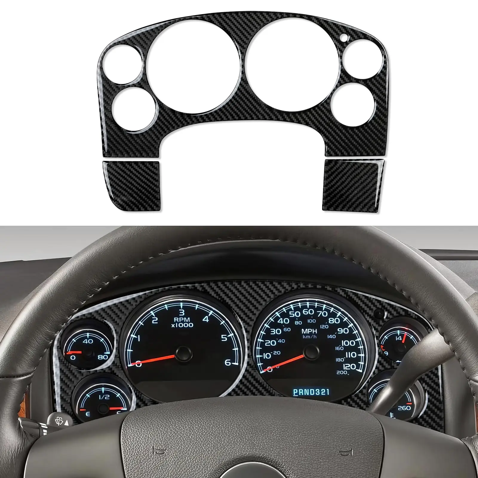 Carbon Fiber Dashboard Trim Cover For Car Instrument Cluster Interior Decor SUV Pickup 2007–2014
Carbon Fiber Dashboard Trim Cover For Car Instrument Cluster Interior Decor SUV Pickup 2007–2014