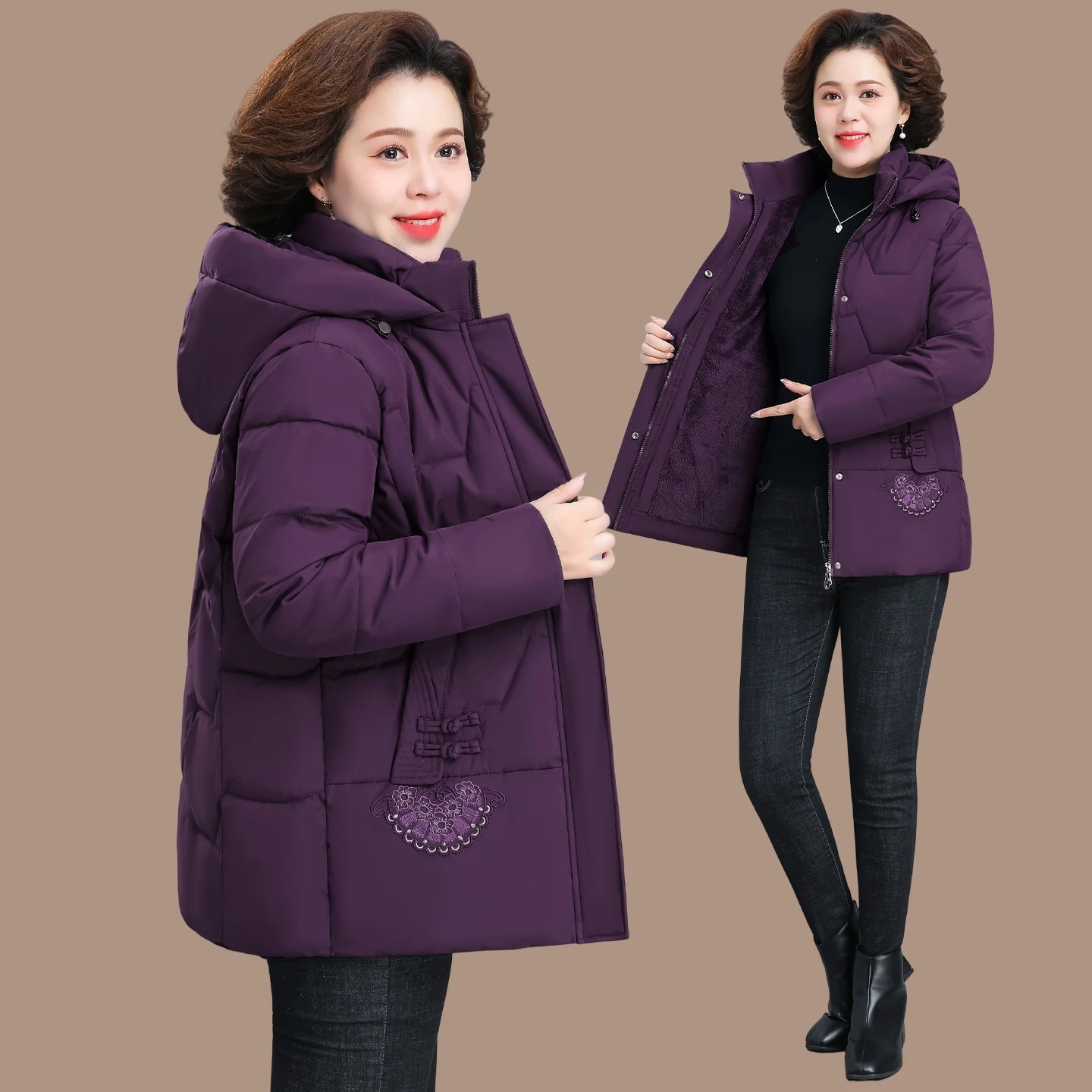 Утепленная зимняя куртка для женщин: хлопковое пальто с вышивкой, большие размеры, повседневное, ветрозащитное, теплое, средней длины
Утепленная зимняя куртка для женщин: хлопковое пальто с вышивкой, большие размеры, повседневное, ветрозащитное, теплое, средней длины