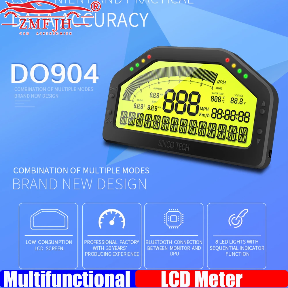 ZMFJH Multifunctional Digital Race Dash Panels 9 in 1 Gauge LCD Display Sensor Kit Auto Car Dashboard Bluetooth-compatible DO904
ZMFJH Multifunctional Digital Race Dash Panels 9 in 1 Gauge LCD Display Sensor Kit Auto Car Dashboard Bluetooth-compatible DO904