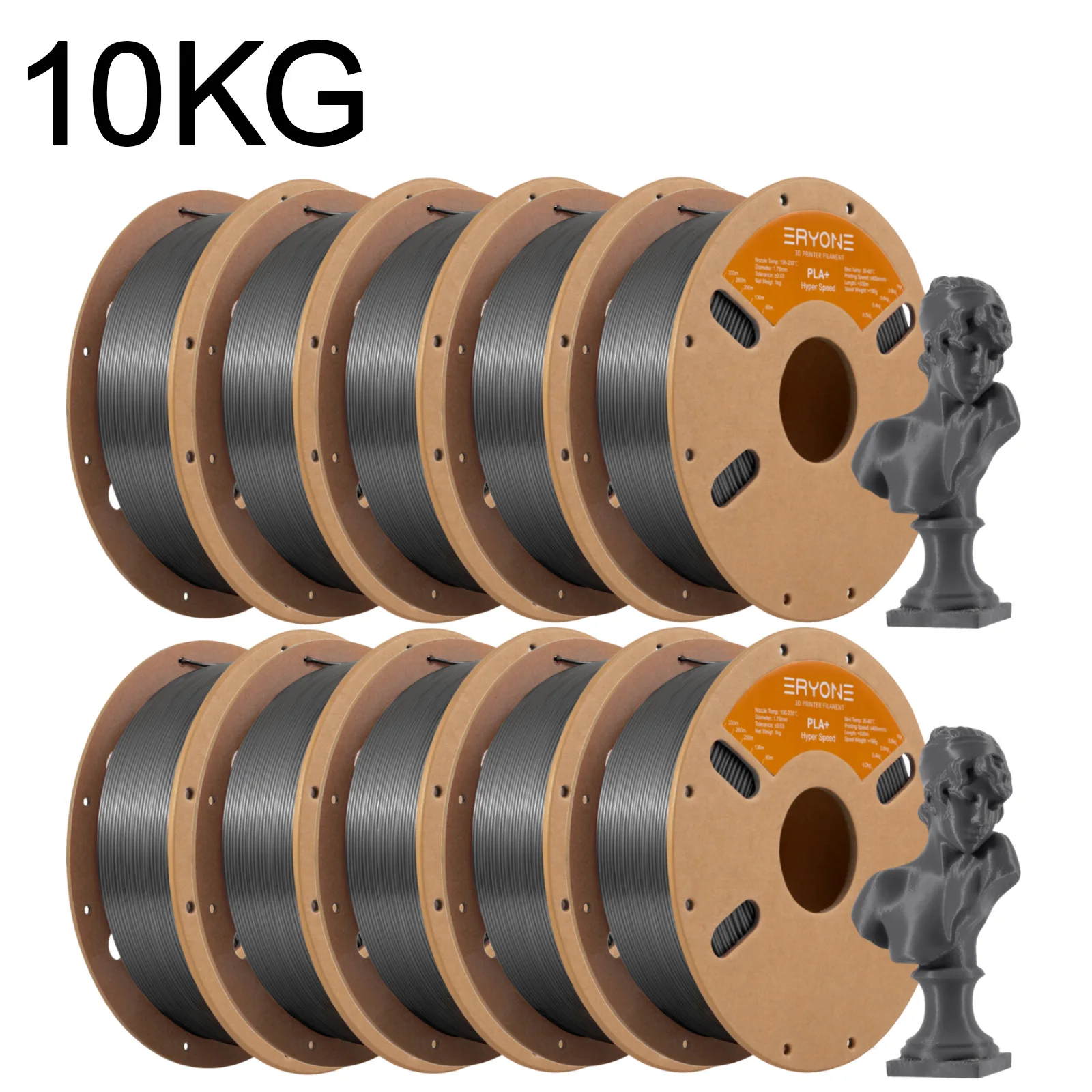 ERYONE 10KG Hyper Speed PLA+ Filament 3D Print 1.75mm, Multicolor Available,filament pla plus,1KG/Spool Wholesale
ERYONE 10KG Hyper Speed PLA+ Filament 3D Print 1.75mm, Multicolor Available,filament pla plus,1KG/Spool Wholesale