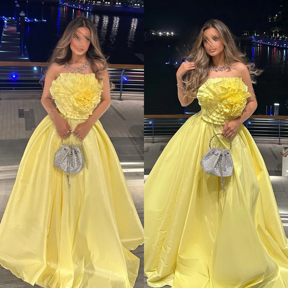Ball Fashion High Quality Strapless gown Party Dresses Flower Draped Skirts Sweep/Brush Satin Evening فساتين السهرة
Ball Fashion High Quality Strapless gown Party Dresses Flower Draped Skirts Sweep/Brush Satin Evening فساتين السهرة