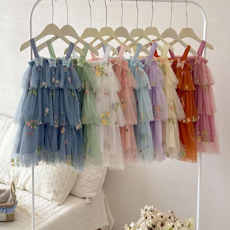 Baby Girls Tutu Tulle Butterfly Layered Princess Dress Kids Party Costume Strap Dress Floral Embroidery Dress Baby Girl Clothe
Baby Girls Tutu Tulle Butterfly Layered Princess Dress Kids Party Costume Strap Dress Floral Embroidery Dress Baby Girl Clothe
