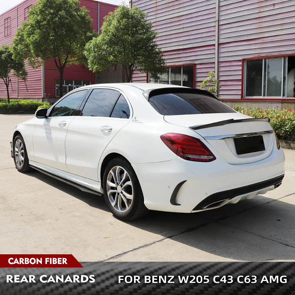 Carbon FiberCar Rear Bumper Canards for Mercedes-Benz C-Class W205 C63 C43 AMG Sedan 2014-2017 Forged Carbon Body Kits
Carbon FiberCar Rear Bumper Canards for Mercedes-Benz C-Class W205 C63 C43 AMG Sedan 2014-2017 Forged Carbon Body Kits