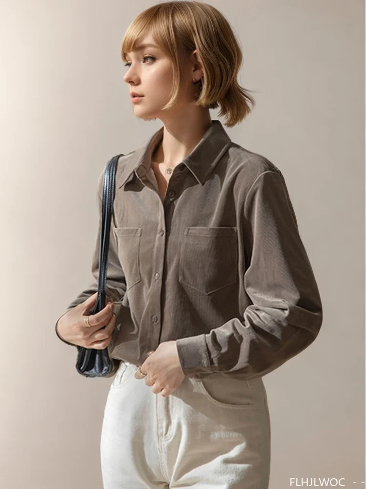 New Design Corduroy Tops Blouse 2024 Women Long Sleeve Office Lady Elegant Solid French Style Retro Vintage Basic White Shirts
New Design Corduroy Tops Blouse 2024 Women Long Sleeve Office Lady Elegant Solid French Style Retro Vintage Basic White Shirts