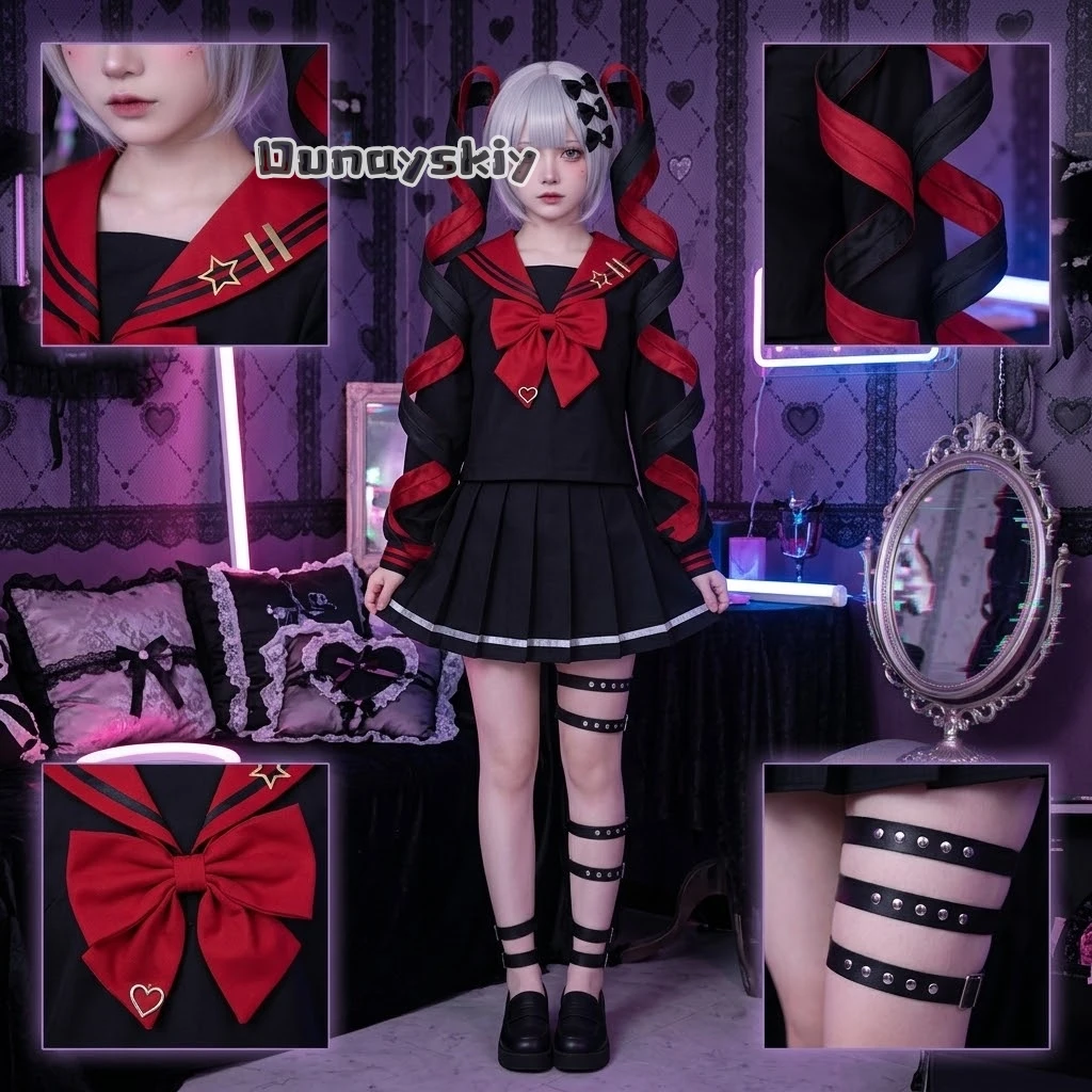 LWW09*Yandere K Angel RAIN Black JK Cosplay Costume Wig Game Needy Girl School Uniform Skirt Overdose Halloween Set Jirai kei
LWW09*Yandere K Angel RAIN Black JK Cosplay Costume Wig Game Needy Girl School Uniform Skirt Overdose Halloween Set Jirai kei