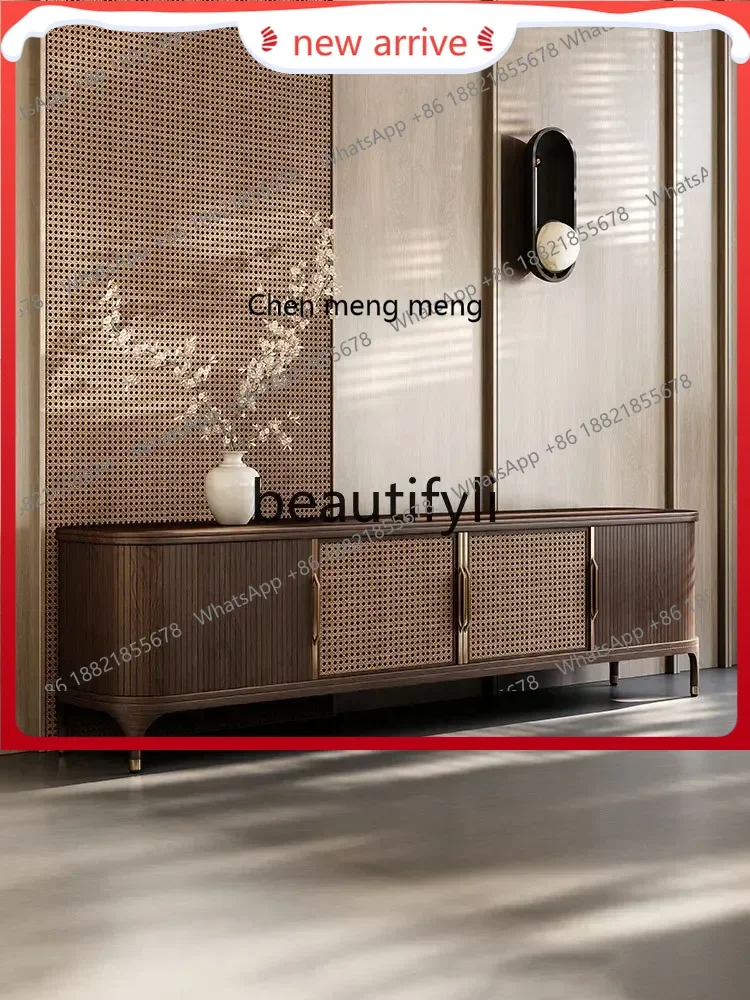 SS ss7486 Medieval walnut TV cabinet retro rattan floor cabinet living room new Chinese TV storage cabinet
SS ss7486 Medieval walnut TV cabinet retro rattan floor cabinet living room new Chinese TV storage cabinet