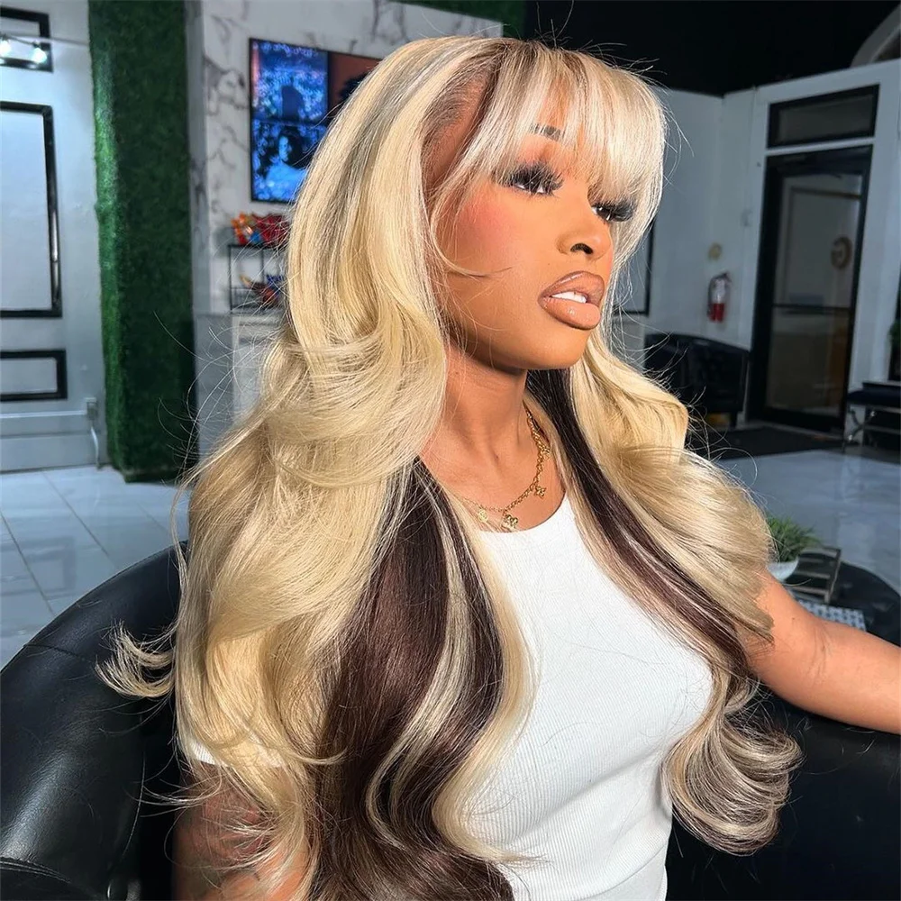 Highlight 13*4 13*6 Lace Frontal Wig Brazilian Body Wave Pre Plucked 613 With Brown Lace Front Colored Human Hair Wigs For Women
Highlight 13*4 13*6 Lace Frontal Wig Brazilian Body Wave Pre Plucked 613 With Brown Lace Front Colored Human Hair Wigs For Women