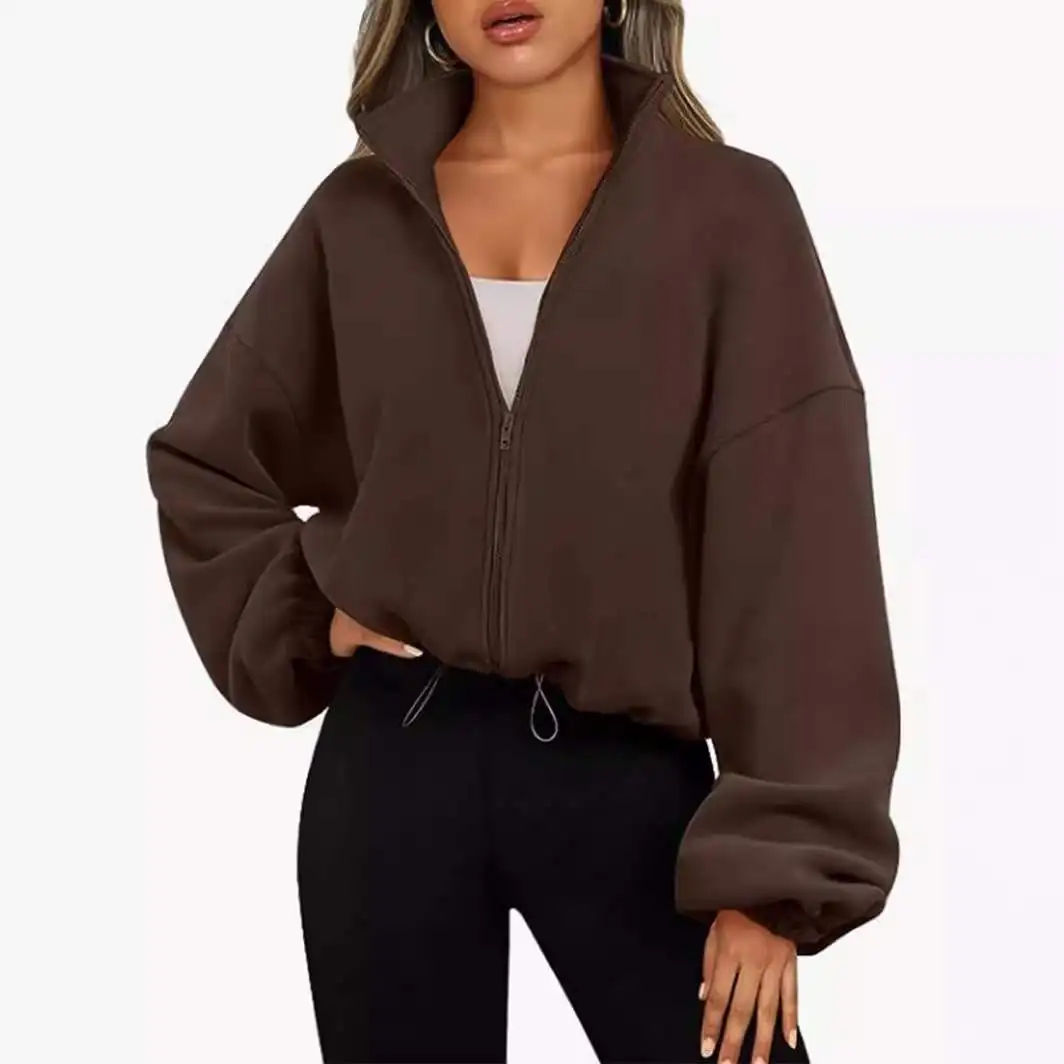 New Women's Loose Pocket Zipper Sweatshirt Open Cardigan Spring Autumn Color Long Sleeve Fashion Ladies' Clothing
New Women's Loose Pocket Zipper Sweatshirt Open Cardigan Spring Autumn Color Long Sleeve Fashion Ladies' Clothing