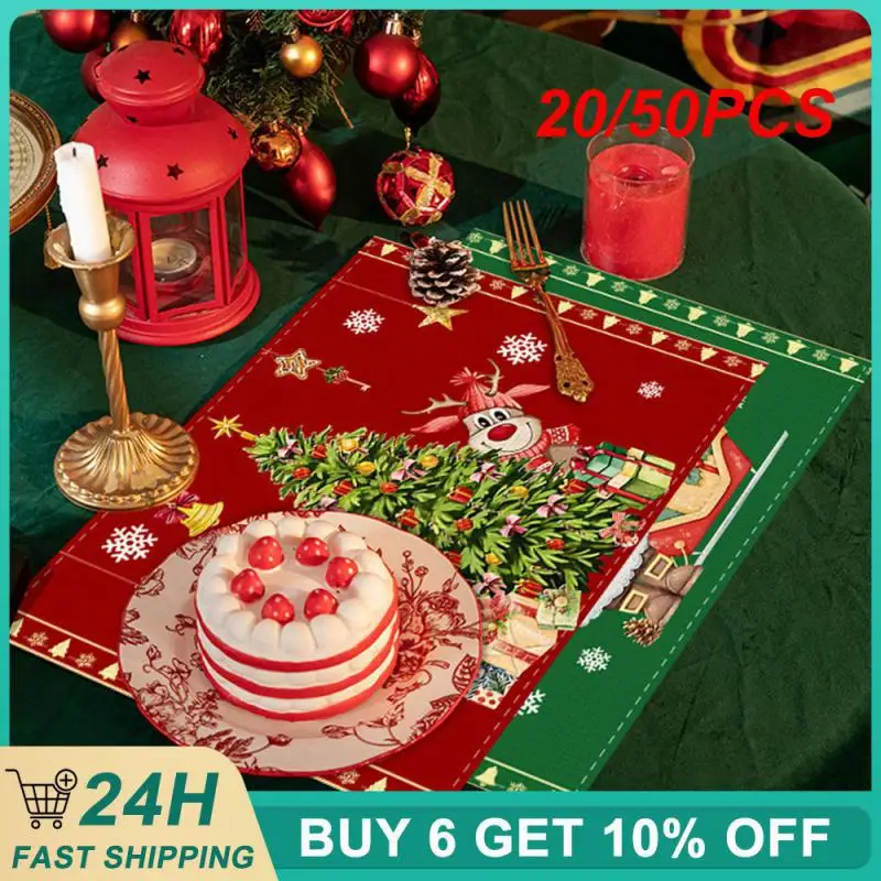 20/50PCS Insulated Dining Table Mat Good Resilience Convenient Tableware Santa Table Mat More Heat-resistant And More Non-slip
20/50PCS Insulated Dining Table Mat Good Resilience Convenient Tableware Santa Table Mat More Heat-resistant And More Non-slip