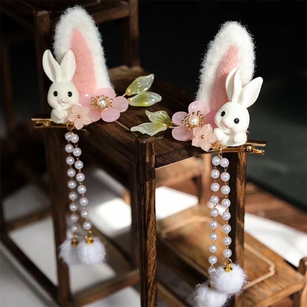 1 Pair Pair Pack Hanfu Hairwear Fur Handmade Bunny Hair Clips Floral Bead Retro Style Chinese Hairpins Stage Dance
1 Pair Pair Pack Hanfu Hairwear Fur Handmade Bunny Hair Clips Floral Bead Retro Style Chinese Hairpins Stage Dance