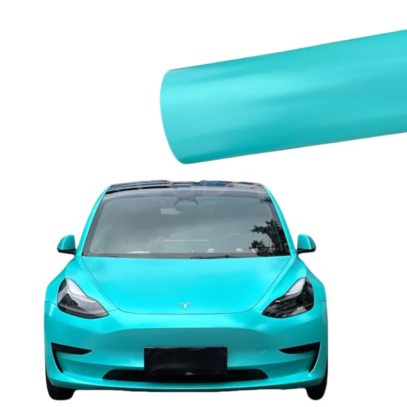 High-quality matte metallic lake blue vinyl cling film. Vinyl cling film is suitable for automotive packaging
High-quality matte metallic lake blue vinyl cling film. Vinyl cling film is suitable for automotive packaging