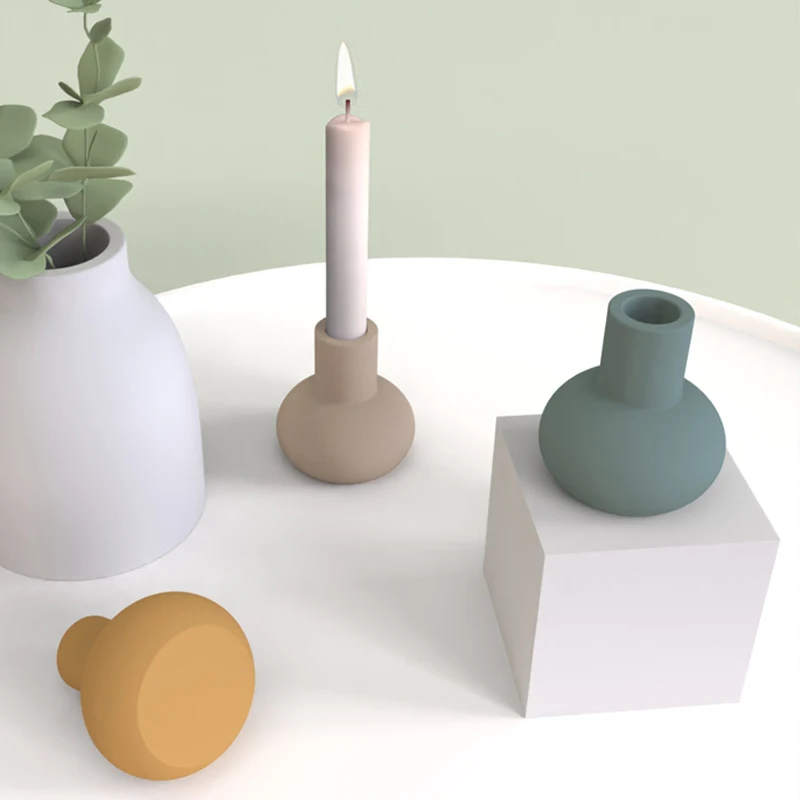 Concrete Candle Inserted Silicone Mold Cement flower Insert mold Simple Creative Design for Home Decoration Candle holder Molds
Concrete Candle Inserted Silicone Mold Cement flower Insert mold Simple Creative Design for Home Decoration Candle holder Molds