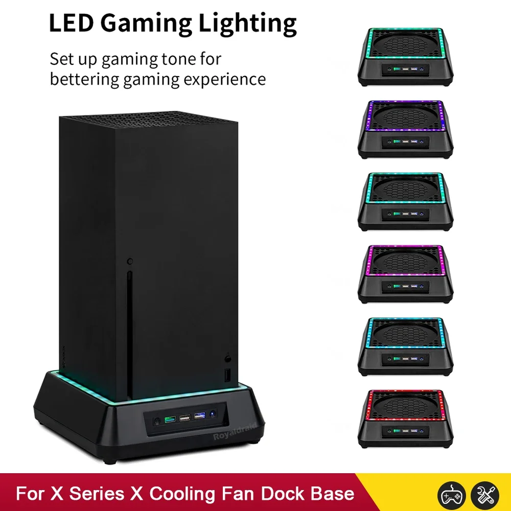 Top Cooling Fan For Xbox Series X Console w Colorful Light Strip Cooling Fan 2 USB Port Cooler Fan For XSX Gaming Accessories
Top Cooling Fan For Xbox Series X Console w Colorful Light Strip Cooling Fan 2 USB Port Cooler Fan For XSX Gaming Accessories