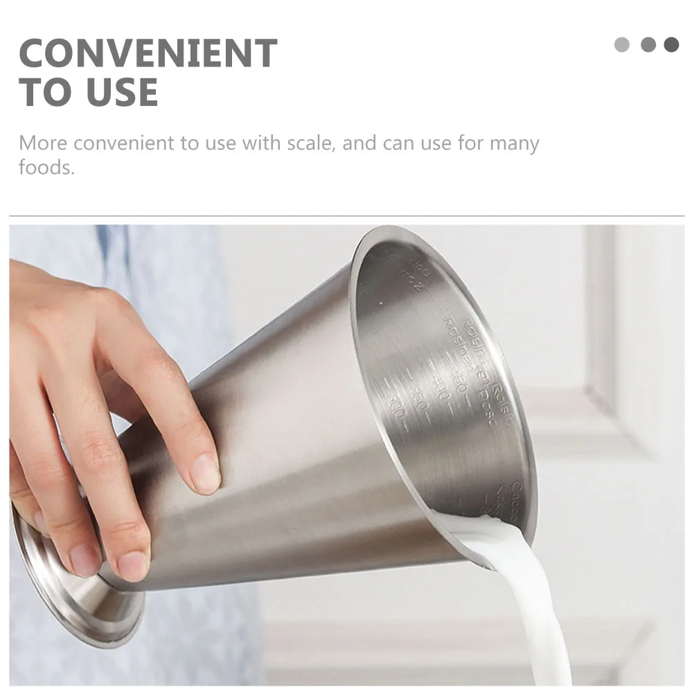 Stainless Steel Measuring Cup With Scale Multi-Purpose Kitchen Measurement Tool For Liquid Powder Flour Baking Soda Milk Tea
Stainless Steel Measuring Cup With Scale Multi-Purpose Kitchen Measurement Tool For Liquid Powder Flour Baking Soda Milk Tea