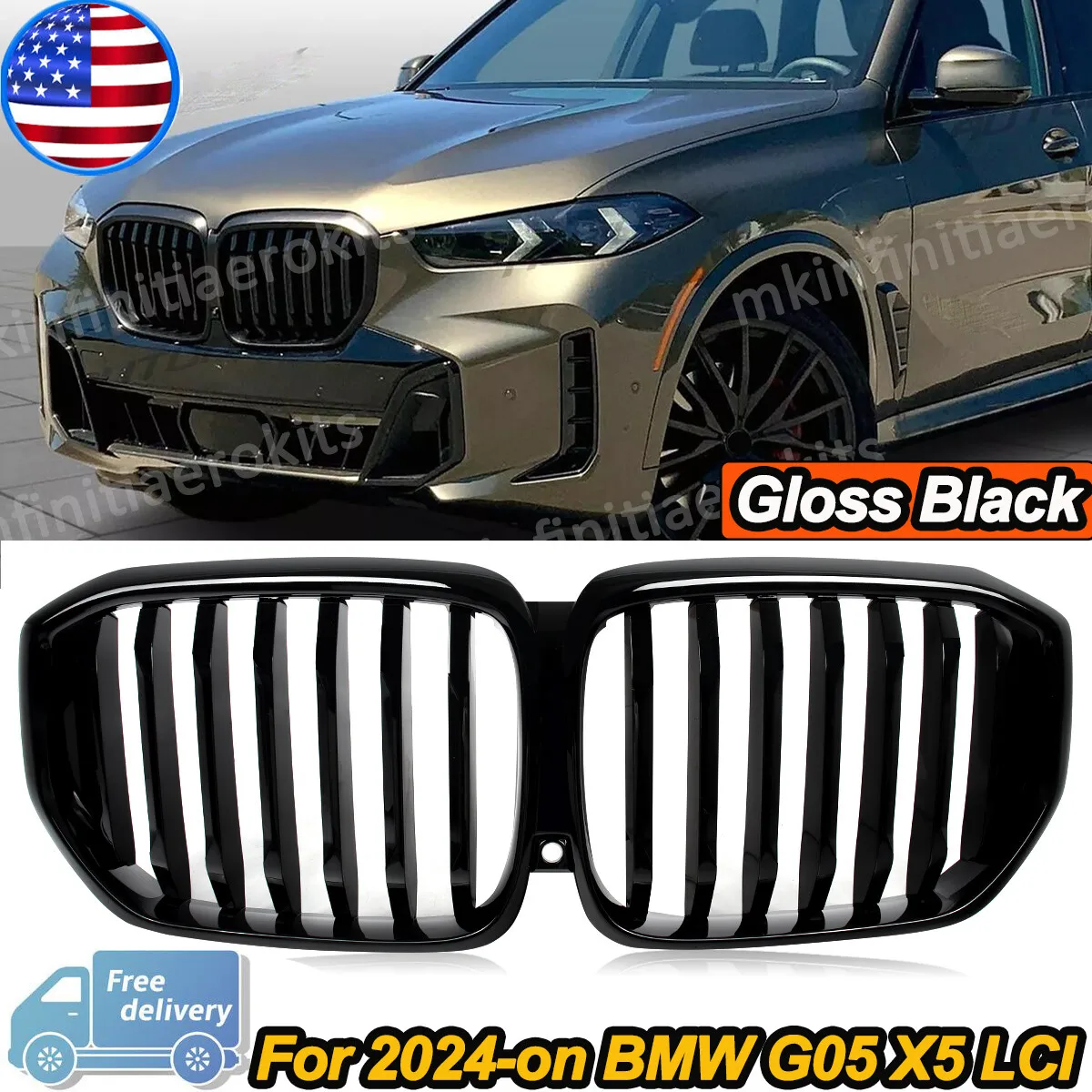 Front Bumper Grill replace For 2024 2025 BMW X5 G05 LCI Centre Grille Mesh Hood Kidney Grill Racing Grilles Car accessories
Front Bumper Grill replace For 2024 2025 BMW X5 G05 LCI Centre Grille Mesh Hood Kidney Grill Racing Grilles Car accessories