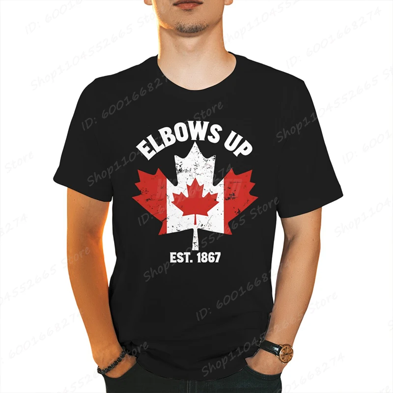 Elbows Up Canada Print T-shirts For Men Summer Round Neck Tee Shirt Men Personalized Design T Shirts Classic Men Gifts Tops
Elbows Up Canada Print T-shirts For Men Summer Round Neck Tee Shirt Men Personalized Design T Shirts Classic Men Gifts Tops