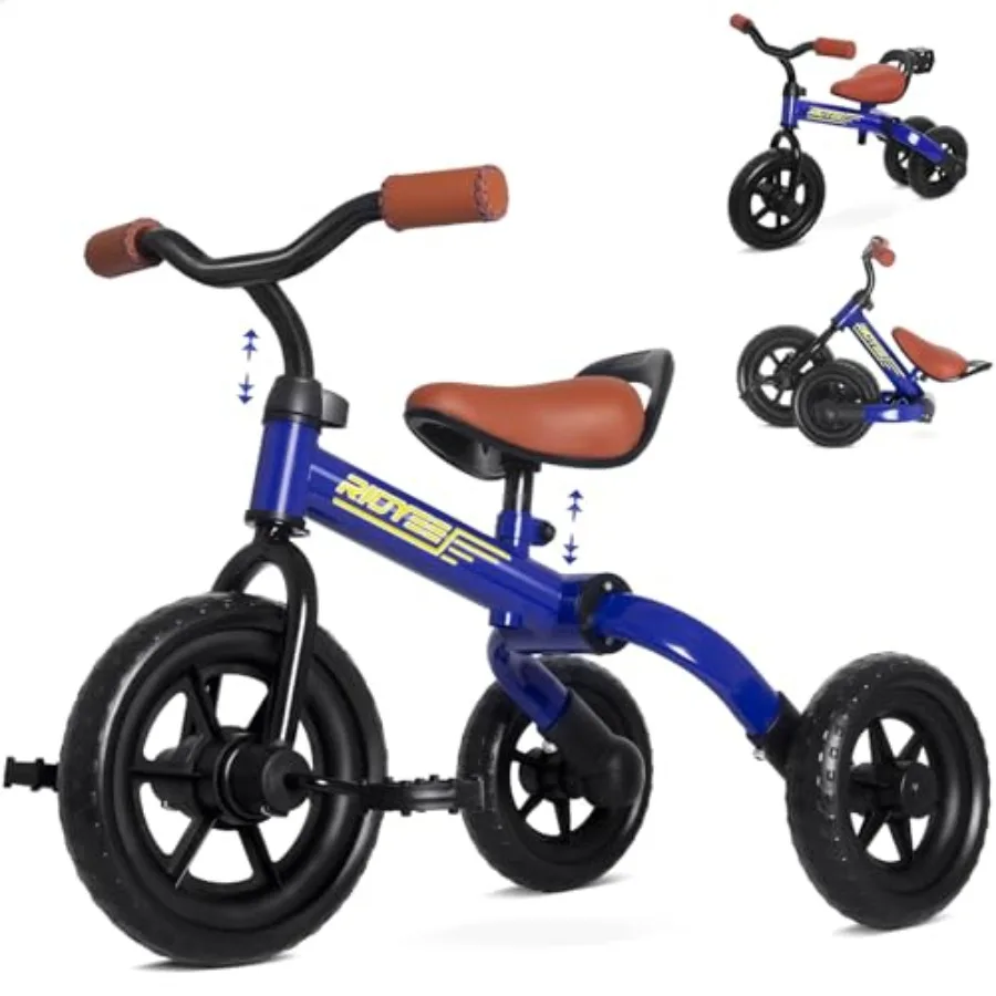 Toddler tricycle for ages 2-5: foldable 3-in-1 balance bike and trike, steel frame, black, adjustable handlebar/seat, DIY plate
Toddler tricycle for ages 2-5: foldable 3-in-1 balance bike and trike, steel frame, black, adjustable handlebar/seat, DIY plate