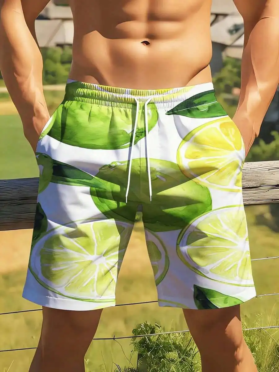 Lime And Lemon Print Swim Trunks For Men Summer Beach Shorts Leisure Sports Wear
Lime And Lemon Print Swim Trunks For Men Summer Beach Shorts Leisure Sports Wear