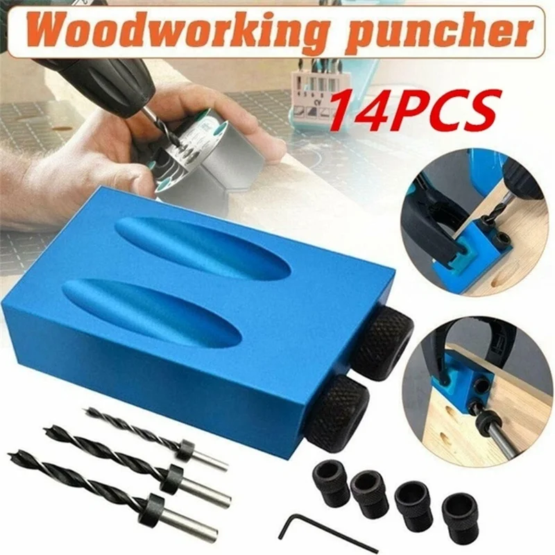 14pcs Hole Jig Drilling Guide Locator Drill Bit Woodworking Doweling Jig Kit Furniture Connecting Hole Drilling Tool Locator
14pcs Hole Jig Drilling Guide Locator Drill Bit Woodworking Doweling Jig Kit Furniture Connecting Hole Drilling Tool Locator