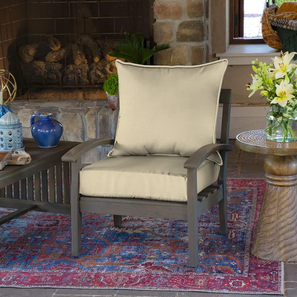 Outdoor Deep Seat Cushion Set, 24 in, Weather-Proof, Rain-Proof, Fade Resistant Patio Cushion for Chair, Sofa, and Couch
Outdoor Deep Seat Cushion Set, 24 in, Weather-Proof, Rain-Proof, Fade Resistant Patio Cushion for Chair, Sofa, and Couch