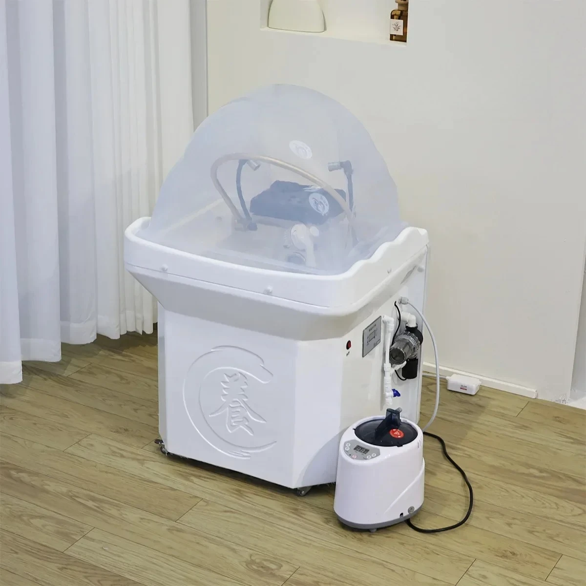 temperature water circulation fumigation beauty washbasin Mobile shampoo basin grafted with constant 
temperature water circulation fumigation beauty washbasin Mobile shampoo basin grafted with constant