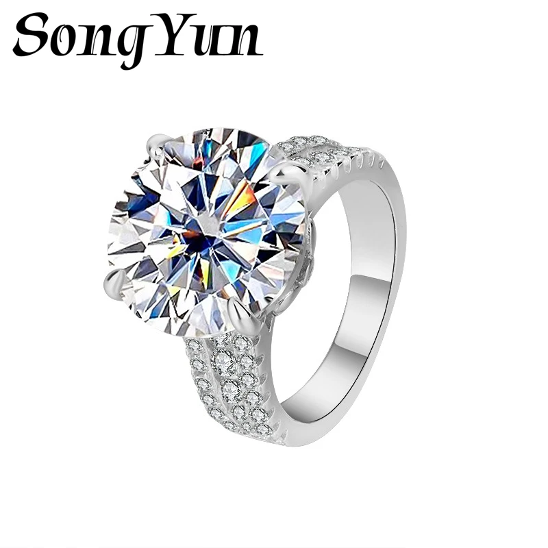 SONGYUN Brand Jewelry 925 Sterling Silver Ring Round Moissanite Proposal Ring for Mom 18K Real Gold Plated MST Patent Rings
SONGYUN Brand Jewelry 925 Sterling Silver Ring Round Moissanite Proposal Ring for Mom 18K Real Gold Plated MST Patent Rings