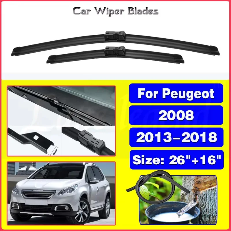 Car Wiper LHD Front Wiper Blades Set For Peugeot 2008 2013 2014 2015 2016 2017 2018 Windshield Windscreen Window 26"+16"
Car Wiper LHD Front Wiper Blades Set For Peugeot 2008 2013 2014 2015 2016 2017 2018 Windshield Windscreen Window 26"+16"
