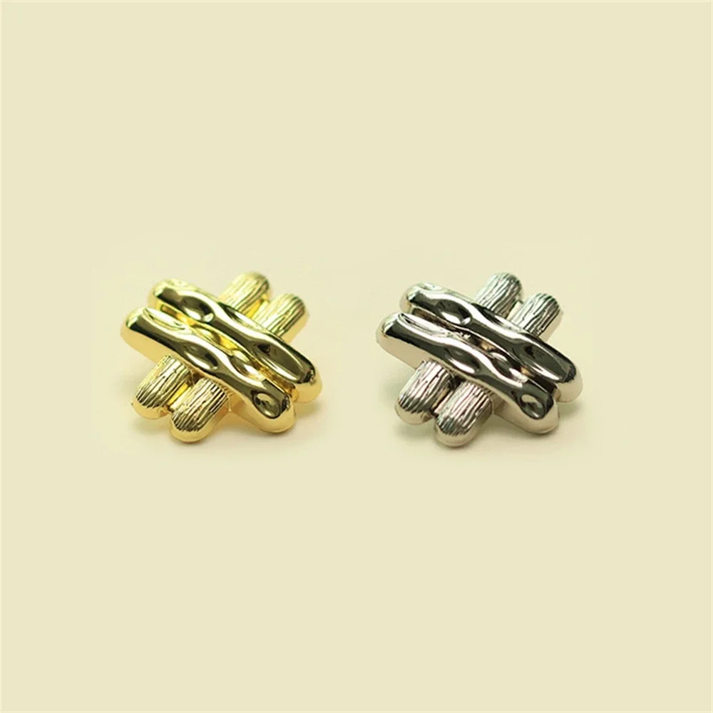 10pcs Chic X-Shaped Cross Design Metal Buttons 16/20/24mm Gold Silver fashion Buttons for Suits/Coats Sewing Decor DIY Essential
10pcs Chic X-Shaped Cross Design Metal Buttons 16/20/24mm Gold Silver fashion Buttons for Suits/Coats Sewing Decor DIY Essential