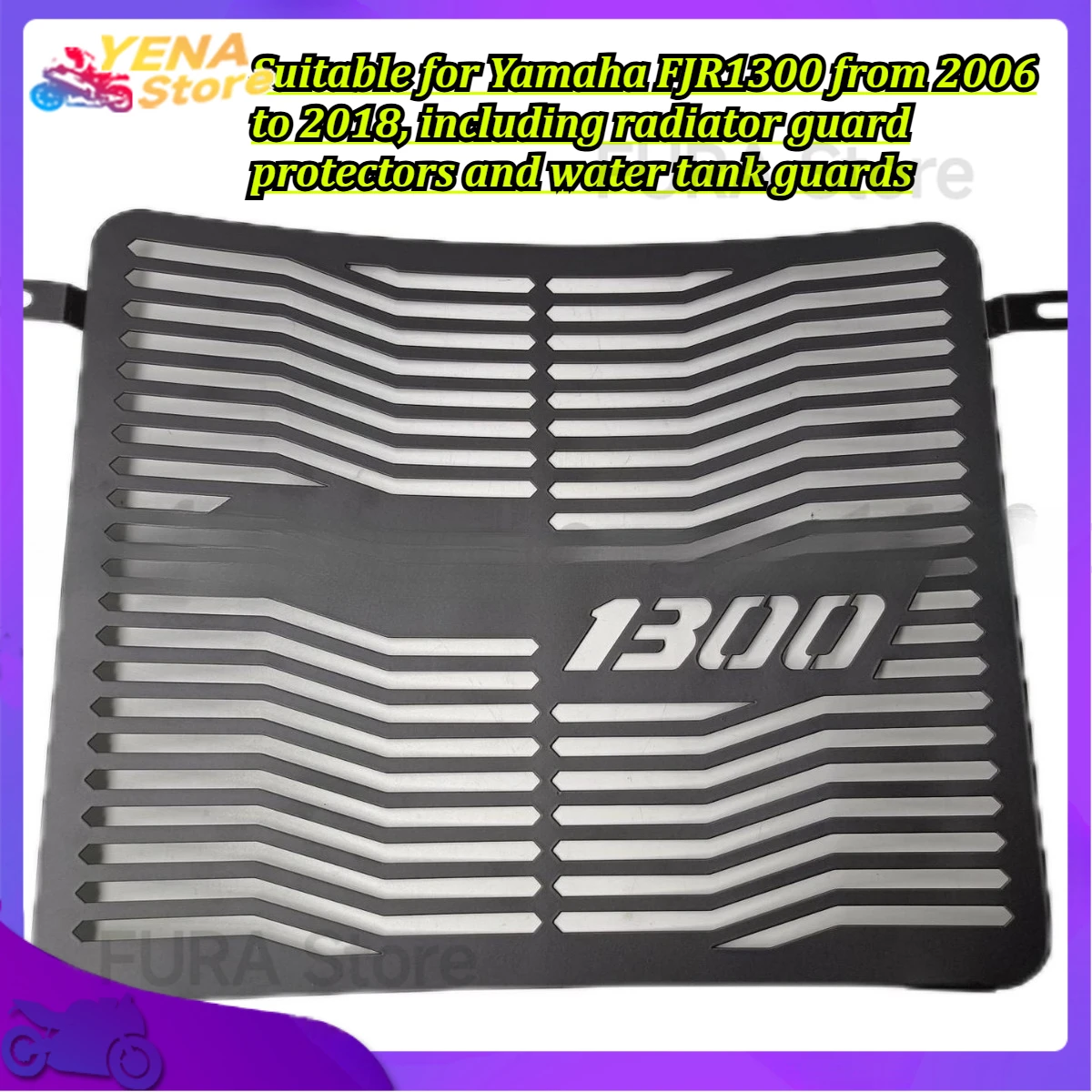 Motorcycle accessories suitable for Yamaha FJR1300 from 2006 to 2018, including radiator guard protectors and water tank guards
Motorcycle accessories suitable for Yamaha FJR1300 from 2006 to 2018, including radiator guard protectors and water tank guards