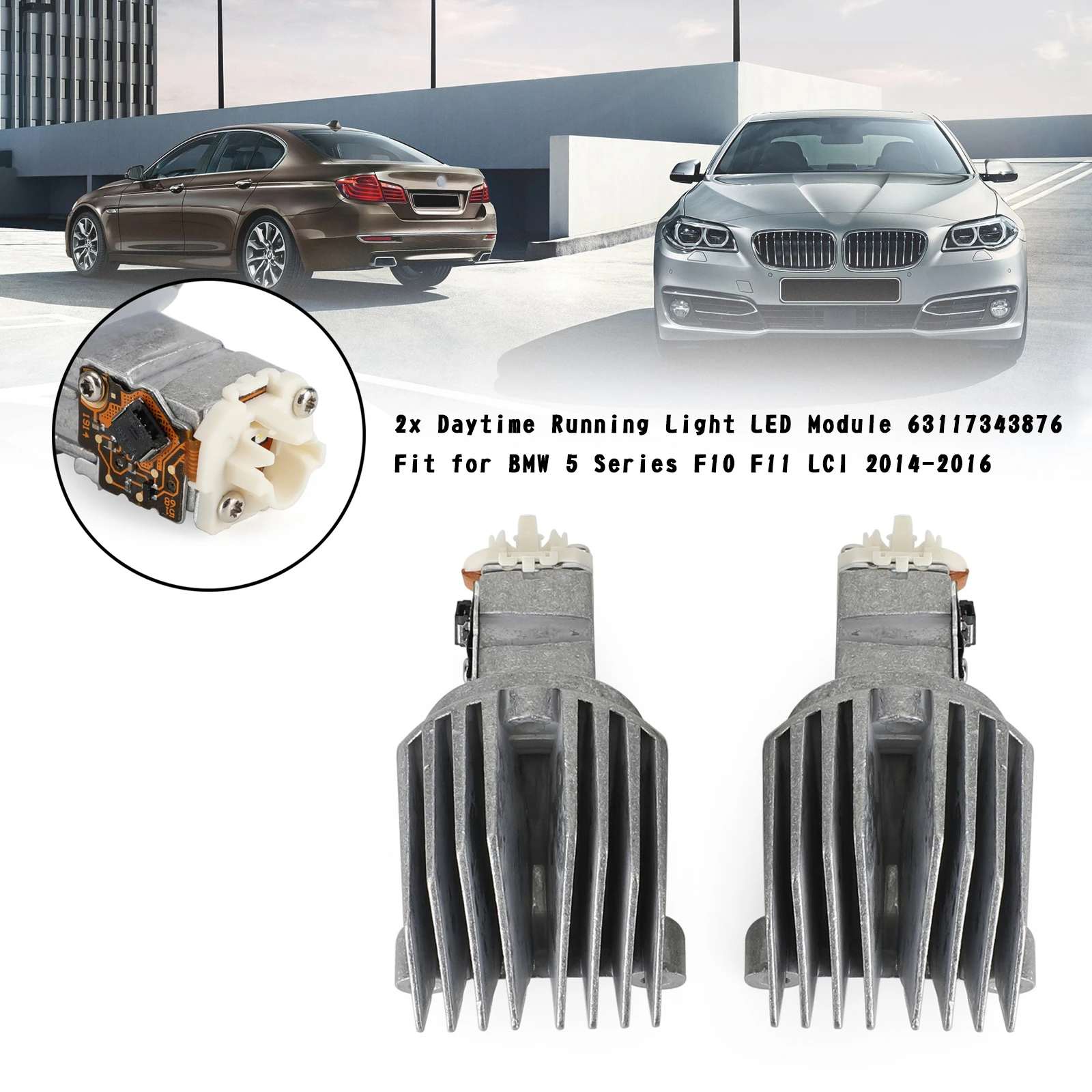2 светодиодных модуля ДХО 63117343876 Подходит для BMW 5-й серии F10 F11 LCI 2014-2016 гг.
2 светодиодных модуля ДХО 63117343876 Подходит для BMW 5-й серии F10 F11 LCI 2014-2016 гг.