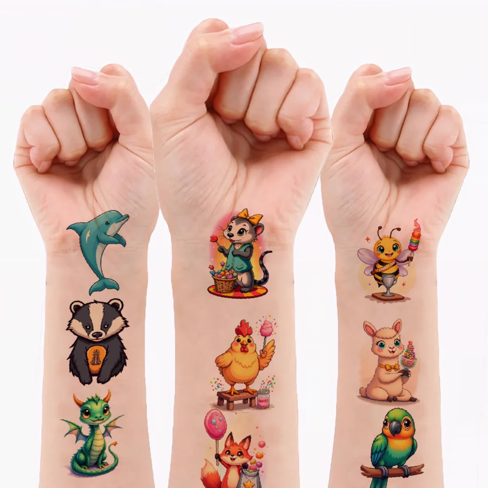 54pcs Temporary Tattoo Cute Characters Temporary Tattoo Stickers Animal Illustrations Cartoon For Cheeks
54pcs Temporary Tattoo Cute Characters Temporary Tattoo Stickers Animal Illustrations Cartoon For Cheeks