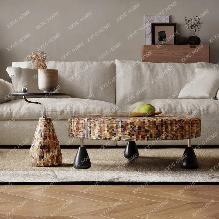Creative rainbow coffee table combination round light luxury living room home high-end storage
Creative rainbow coffee table combination round light luxury living room home high-end storage