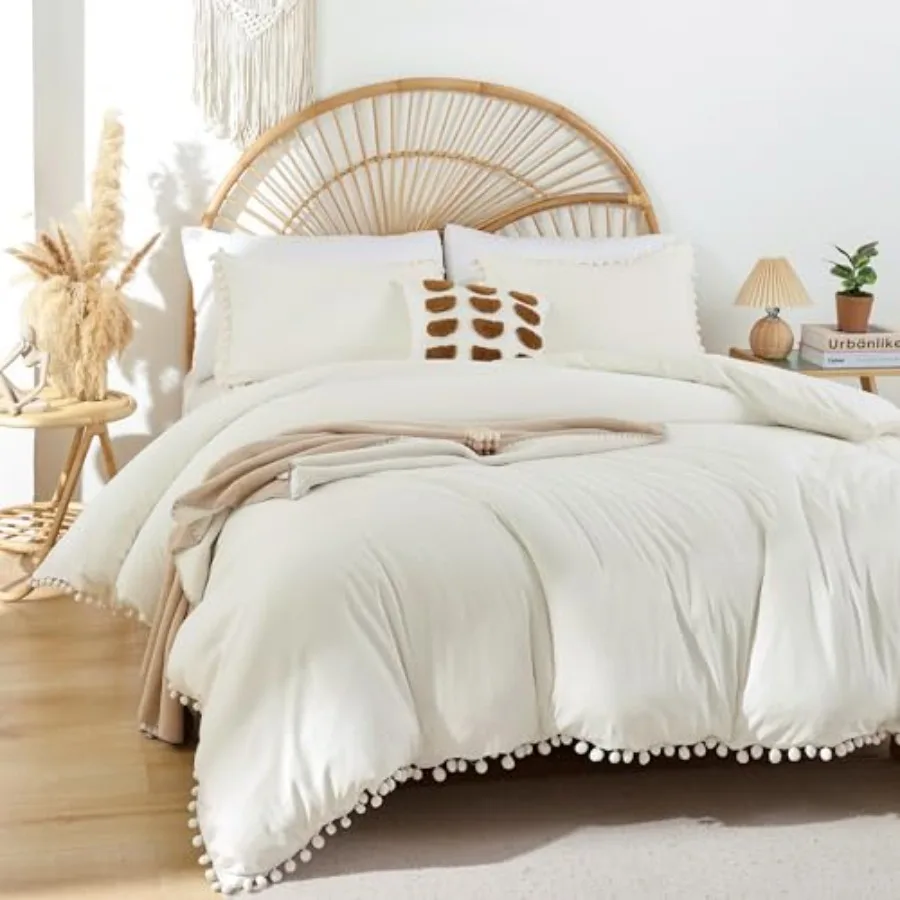 Комплект постельного белья Ball Pom Fringe, 3 предмета, в стиле бохо, цвета экрю, эстетичный, роскошный, винтажный, ультрамягкий, из микрофибры, комфортный
Комплект постельного белья Ball Pom Fringe, 3 предмета, в стиле бохо, цвета экрю, эстетичный, роскошный, винтажный, ультрамягкий, из микрофибры, комфортный