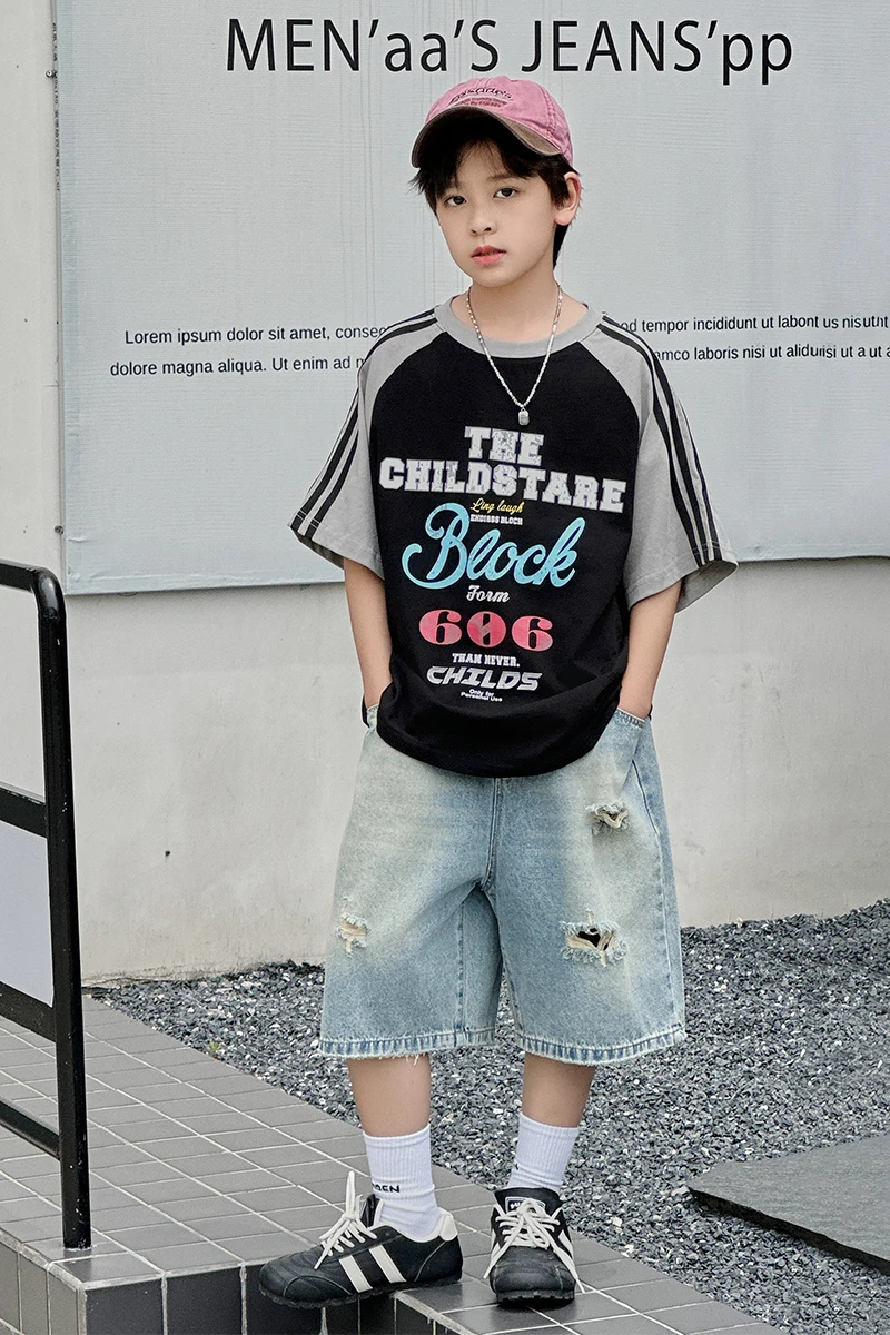 2025 Spring and Autumn Men's and Women's Same Children's Street Shoulder Loose Printing Short Sleeve Crew Neck T-Shirt
2025 Spring and Autumn Men's and Women's Same Children's Street Shoulder Loose Printing Short Sleeve Crew Neck T-Shirt