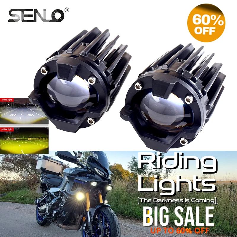 SENLO Latest M5BS 46W LED Car Headlight Dual-Color Mini Driving Spotlight Fog Lamp Projector for Motorcycle Lighting Systems
SENLO Latest M5BS 46W LED Car Headlight Dual-Color Mini Driving Spotlight Fog Lamp Projector for Motorcycle Lighting Systems