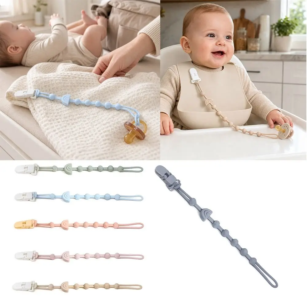 Cute BPA Free Silicone Pacifier Chain Anti-Lost Solid Color Baby Pacifier Clip Universal Fit Dummy Chain Newborn Infant Baby
Cute BPA Free Silicone Pacifier Chain Anti-Lost Solid Color Baby Pacifier Clip Universal Fit Dummy Chain Newborn Infant Baby