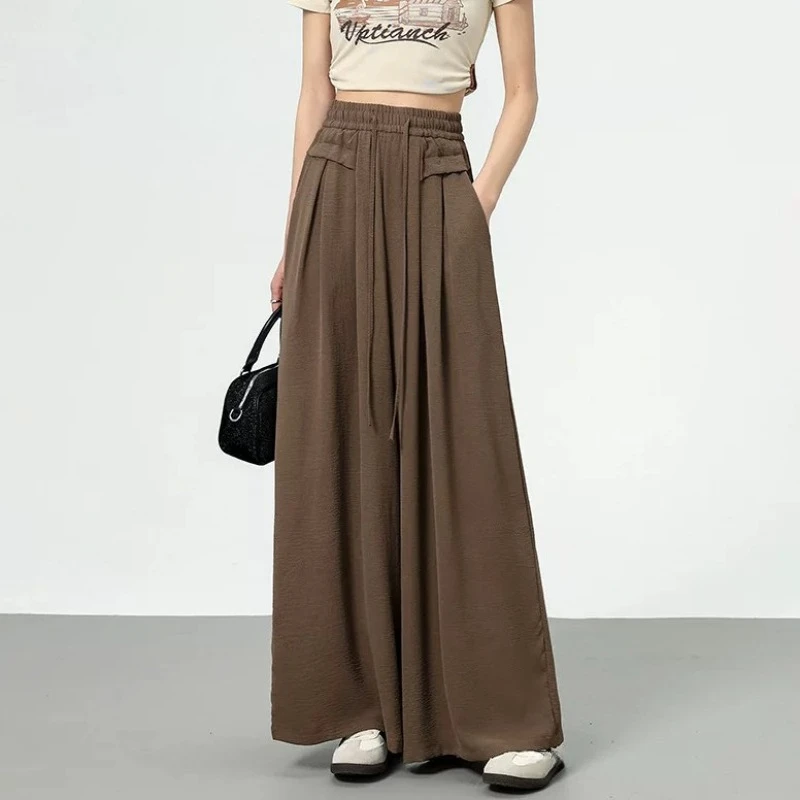 2026 Spring Summer Women Stretchy High Waisted Coffee Red Grey Wide Leg Plated Trousers , Fashion Casual Pants for Woman
2026 Spring Summer Women Stretchy High Waisted Coffee Red Grey Wide Leg Plated Trousers , Fashion Casual Pants for Woman
