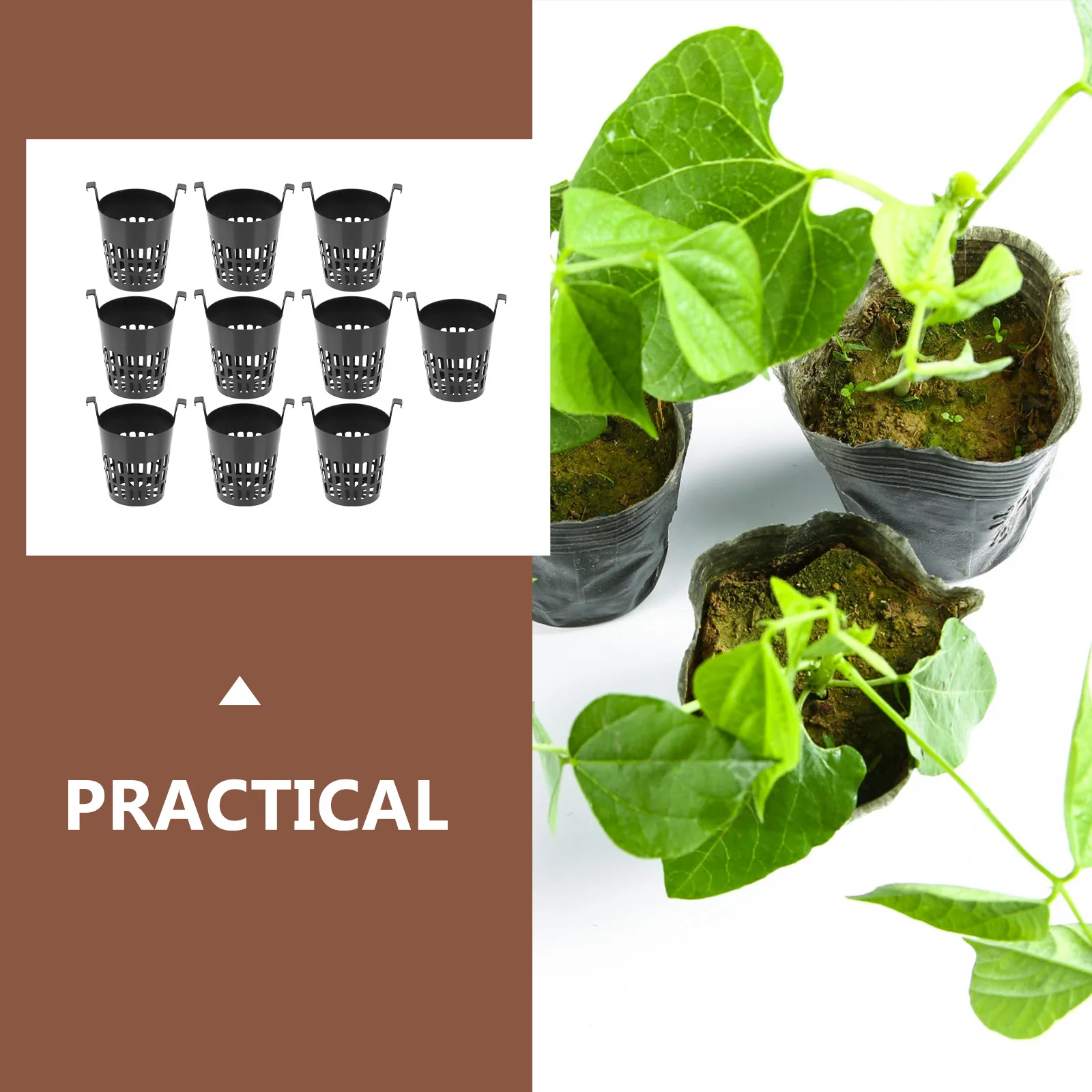 10pcs Hydroponic Plant Grow Basket Durable PP Lightweight Corrosion Resistant Garden Mesh Baskets Flower Pot Vegetable Growth
10pcs Hydroponic Plant Grow Basket Durable PP Lightweight Corrosion Resistant Garden Mesh Baskets Flower Pot Vegetable Growth