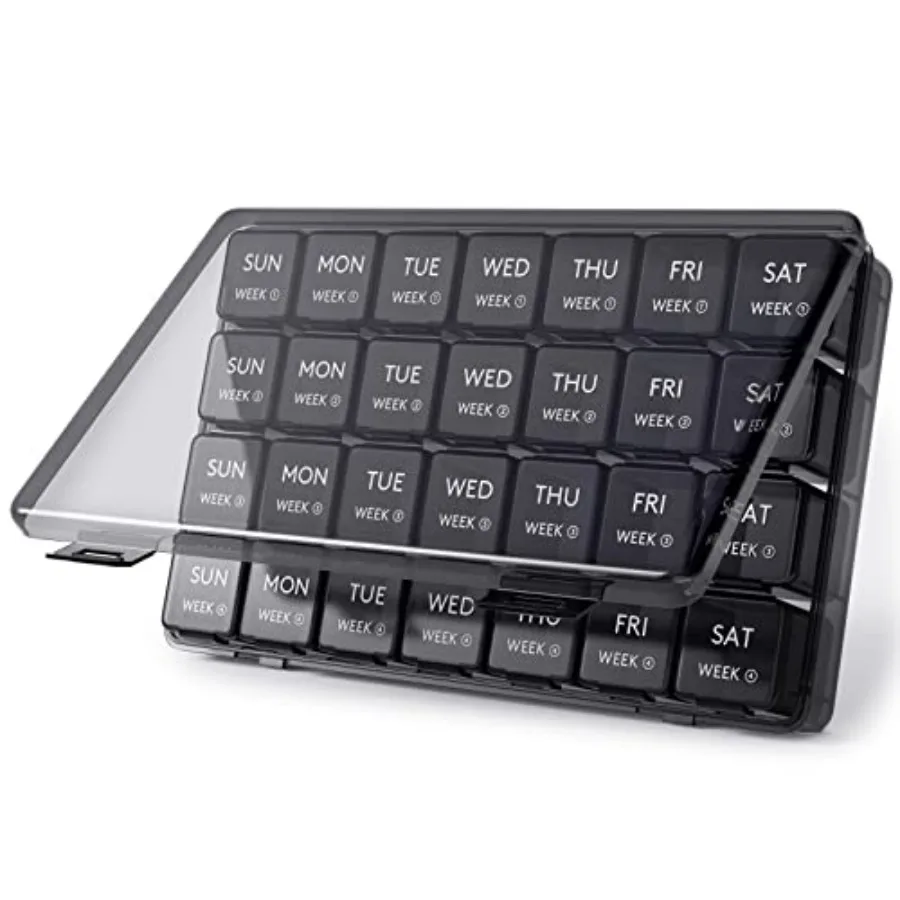 Montly Pill Organizer, 28 Day Pill, 4 Weeks One Mont tamin s, Large Compartments Medicine Organizer Fis s, plements, 28 Gri, Bl
Montly Pill Organizer, 28 Day Pill, 4 Weeks One Mont tamin s, Large Compartments Medicine Organizer Fis s, plements, 28 Gri, Bl