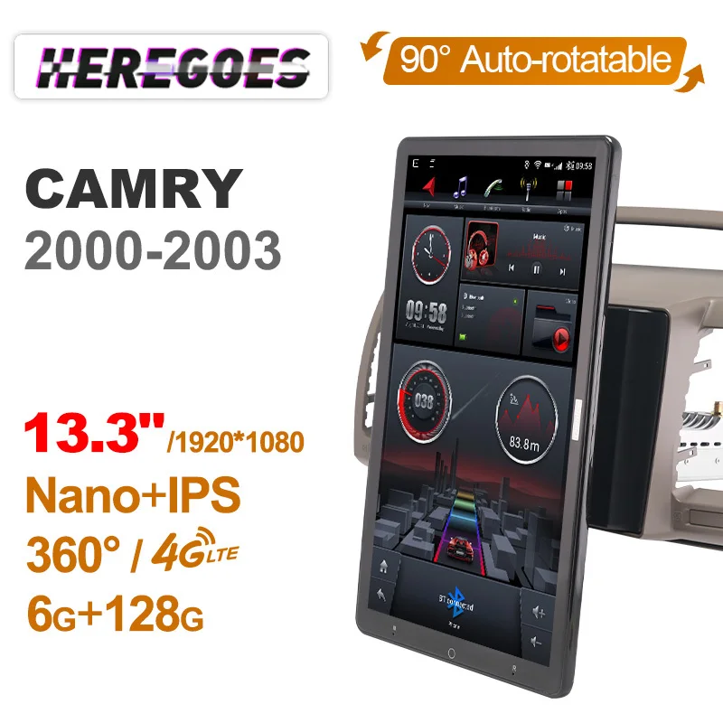 Автомобильный мультимедийный проигрыватель, 4G LTE 13,3 дюймов, Android 10, 6G + 128G, с радио, GPS, навигацией, стерео, для Toyota Camry 5 VX, 30 2001, 2002-2003
Автомобильный мультимедийный проигрыватель, 4G LTE 13,3 дюймов, Android 10, 6G + 128G, с радио, GPS, навигацией, стерео, для Toyota Camry 5 VX, 30 2001, 2002-2003