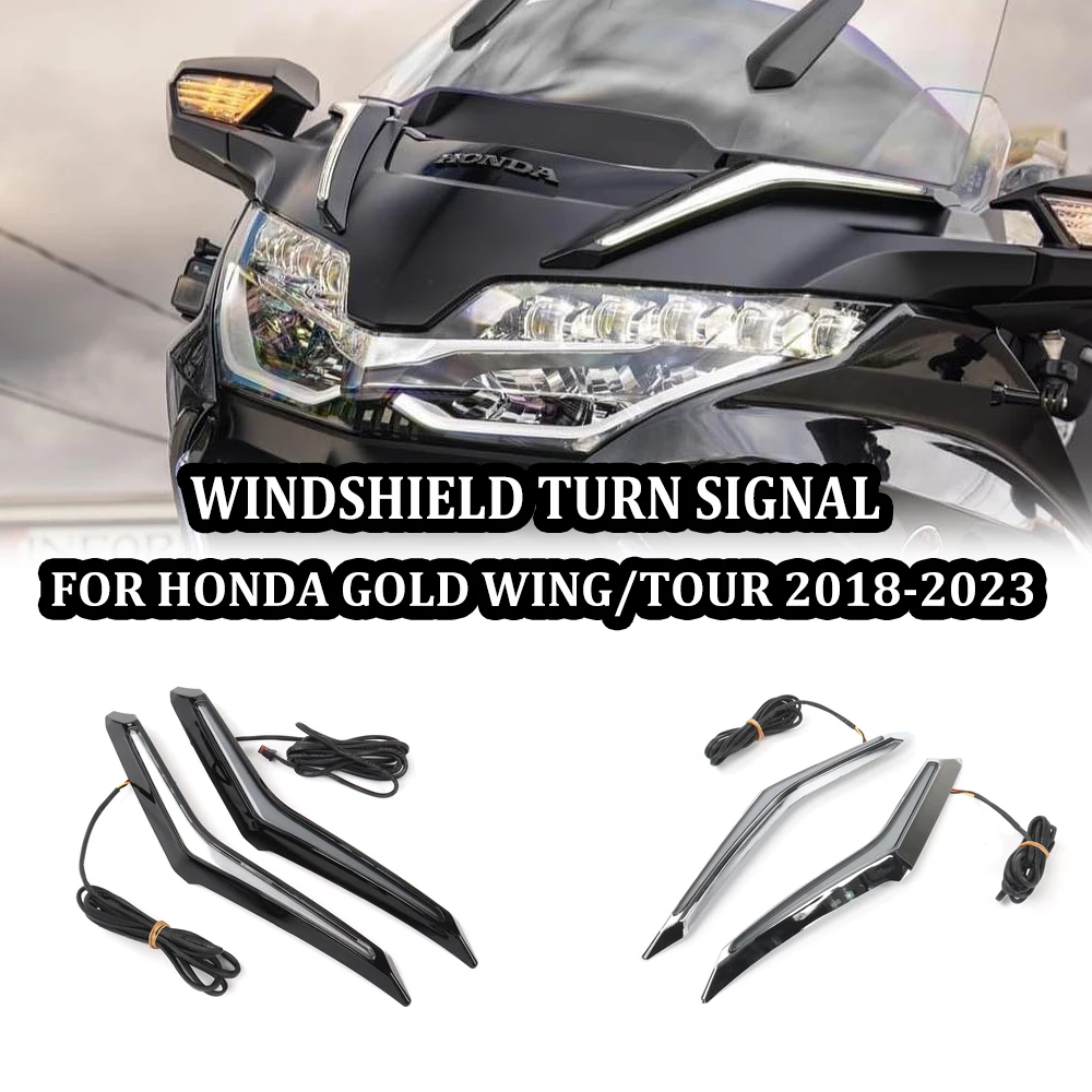 Motorcycle Strike Windshield Trim Lamp Turn Signal Brake LED Light For Honda Gold Wing GL 1800 Tour DCT Airbag 2018-2023
Motorcycle Strike Windshield Trim Lamp Turn Signal Brake LED Light For Honda Gold Wing GL 1800 Tour DCT Airbag 2018-2023