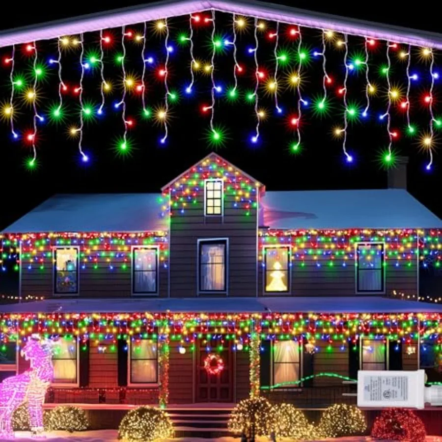 Christmas Icicle Lights - 19Feet 8 Modes Waterproof Christmas Lights Connectable with Timer for Holiday, Wedding Party, Eaves,
Christmas Icicle Lights - 19Feet 8 Modes Waterproof Christmas Lights Connectable with Timer for Holiday, Wedding Party, Eaves,