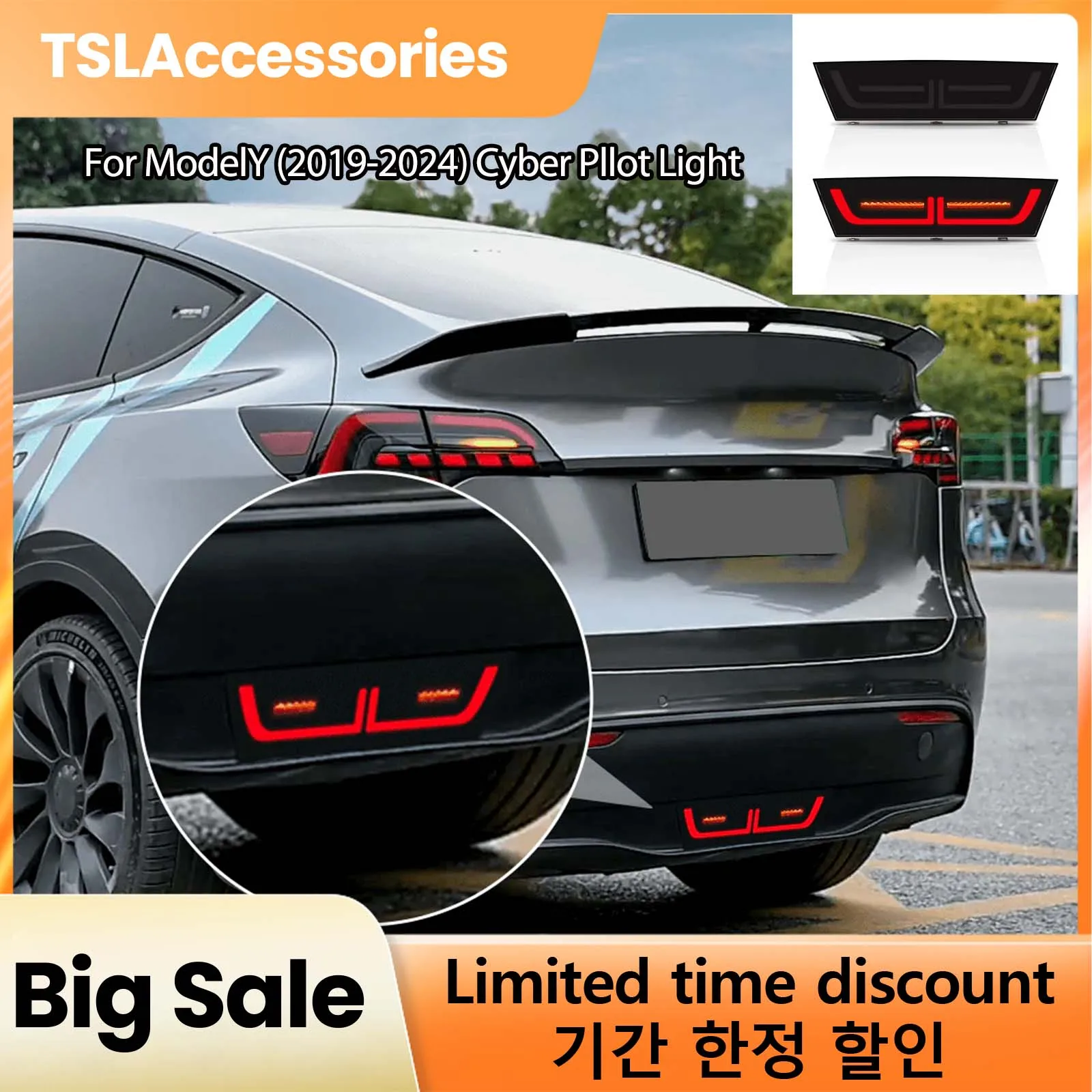 TSLAccessories LED Bumper Light for Tesla Model Y 2019+ Rear Fog Lamp Turn Signal Brake Hazard Light Car Interior Accessories
TSLAccessories LED Bumper Light for Tesla Model Y 2019+ Rear Fog Lamp Turn Signal Brake Hazard Light Car Interior Accessories