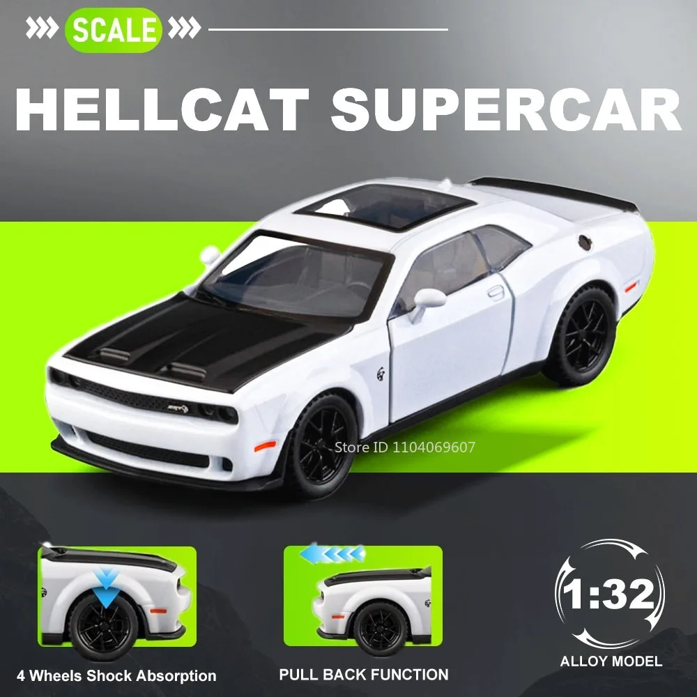 1:32 Hellcat Viper Supercar Model Toys Alloy Diecast Doors Opened Pull Back Sound Light Popular Sports Car Models for Children
1:32 Hellcat Viper Supercar Model Toys Alloy Diecast Doors Opened Pull Back Sound Light Popular Sports Car Models for Children