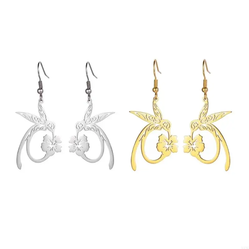 L5YC Hummingbird Pendant Earrings for Women Girls Stainless Steel Flower Drop Earring
L5YC Hummingbird Pendant Earrings for Women Girls Stainless Steel Flower Drop Earring