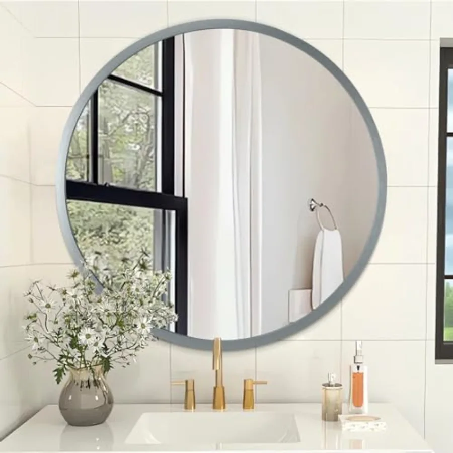 Bathroom Mirror for Wall Mirrors for Wall Metal Framed Round Hanging Mirror Matte Deep Small Mirror Modern Tempe Glass for Rest
Bathroom Mirror for Wall Mirrors for Wall Metal Framed Round Hanging Mirror Matte Deep Small Mirror Modern Tempe Glass for Rest