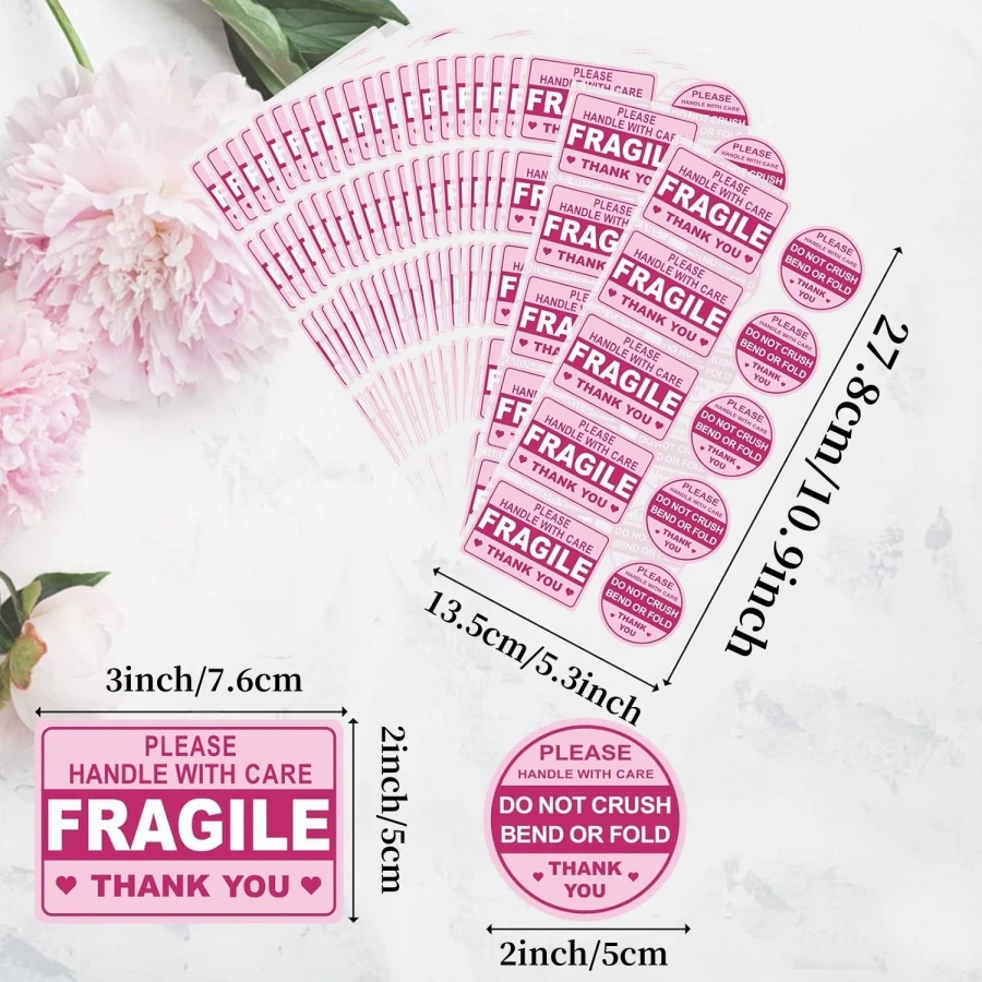 100Pcs Fragile Shipping Warning Stickers Do Not Fold Do Not Drop Waterproof Shipping Labels For Mailing Logistics Package Mark
100Pcs Fragile Shipping Warning Stickers Do Not Fold Do Not Drop Waterproof Shipping Labels For Mailing Logistics Package Mark
