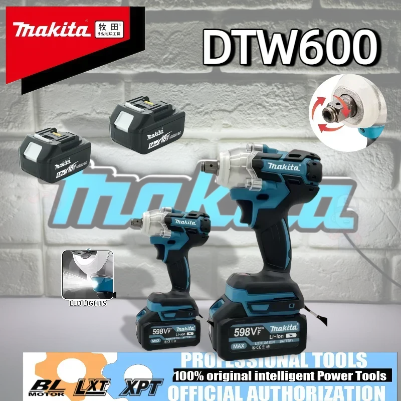 Makita DTW600 Бесщеточный аккумулятор с высоким крутящим моментом 18 В, электроинструменты для авторемонта, беспроводной электрический ударный гайковерт 18 В
Makita DTW600 Бесщеточный аккумулятор с высоким крутящим моментом 18 В, электроинструменты для авторемонта, беспроводной электрический ударный гайковерт 18 В