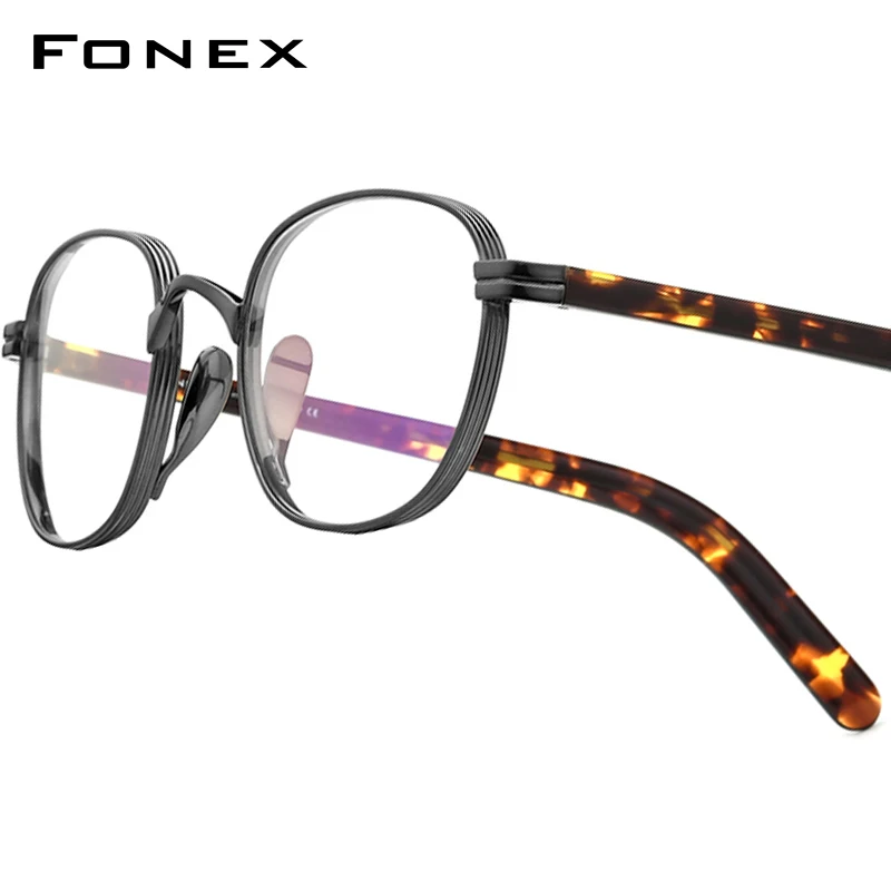 FONEX Pure Titanium Glasses Frame Men Brand Design Retro Square Eyeglasses Japanese Style High-end Quality Vintage Eyewear 85653
FONEX Pure Titanium Glasses Frame Men Brand Design Retro Square Eyeglasses Japanese Style High-end Quality Vintage Eyewear 85653